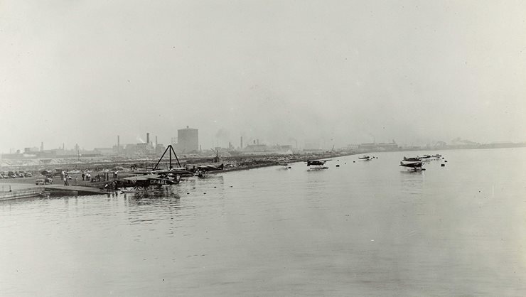 Seaplanes at beginnings of airport